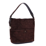 Suede Leather Bucket Tote