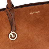 Suede Leather Bowling Tote