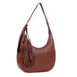 Dalia – Leather Tassel Hobo Bag