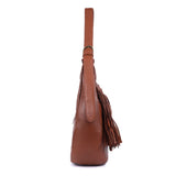 Dalia – Leather Tassel Hobo Bag
