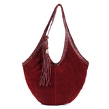 Soraya – Studded Suede Tassel Hobo Bag
