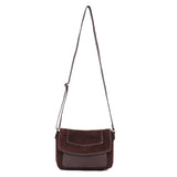 Safira – Whipstitch Suede and Leather Crossbody Bag