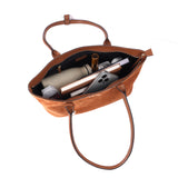 Suede Leather Bowling Tote