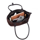 Suede Leather Bowling Tote