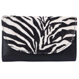 Taormina – Zebra Hair-On Leather Continental Wallet