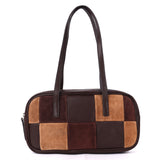Amalfi – Patchwork Leather and Suede Bowling Shoulder Bag
