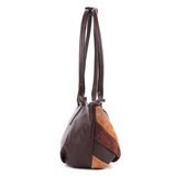 Matera – Patchwork Leather and Suede East-West Shoulder Bag