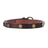 Rimini – Antique-Brass Rivet Brown Leather Belt