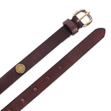 Rimini – Antique-Brass Rivet Brown Leather Belt