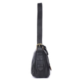Noir Curve – Leather Shoulder Bag
