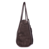 Mocha Suede – Suede Shoulder Tote