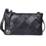 Noir Interlace – Woven Leather Crossbody Bag
