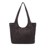 Espresso Draw – Suede Shoulder Tote