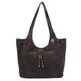 Espresso Draw – Suede Shoulder Tote