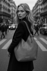 Surrey – Braided Handle Leather Carryall Tote