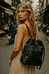 Soho – Drawstring Leather Bucket Bag