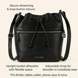 Soho – Drawstring Leather Bucket Bag