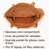 Elgin – Signature Handwoven Leather Shopper Tote