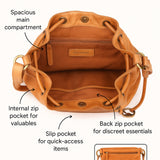 Soho – Drawstring Leather Bucket Bag