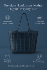 Beverley – Luxe Handwoven Leather Shopper Tote