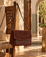 Safira – Whipstitch Suede and Leather Crossbody Bag