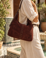 Zahara – Studded Suede Hobo Bag