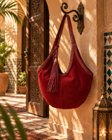Soraya – Studded Suede Tassel Hobo Bag