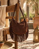 Sorrento – Studded Fringe Suede Hobo Bag