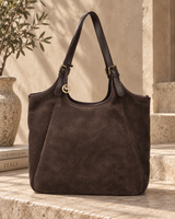 Espresso Suede – Suede Tote Bag