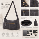 Studded Suede Shoulder Bag