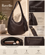 Ravello – Soft Leather Tassel Hobo Bag