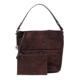 Suede Leather Bucket Tote
