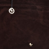 Suede Drawstring Leather Tote