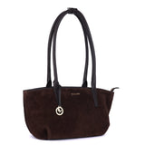 Suede Leather Bowling Tote