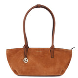 Suede Leather Bowling Tote