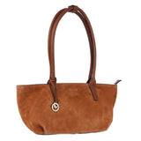 Suede Leather Bowling Tote