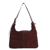Zahara – Studded Suede Hobo Bag