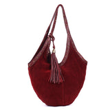 Soraya – Studded Suede Tassel Hobo Bag