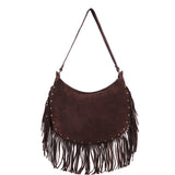 Sorrento – Studded Fringe Suede Hobo Bag
