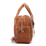 Suede Leather Bowling Bag