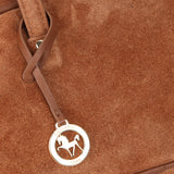 Suede Leather Bowling Bag