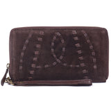 Firenze – Suede and Woven Leather Continental Wallet