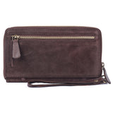 Firenze – Suede and Woven Leather Continental Wallet