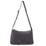 Studded Suede Shoulder Bag