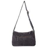 Studded Suede Shoulder Bag
