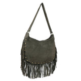 Sorrento – Studded Fringe Suede Hobo Bag
