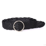 Noto – Sculpted Circle Handwoven Leather Belt