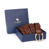 Modena – Sculpted Horseshoe Woven Leather Belt
