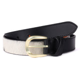 Monza – Monochrome Hair-On Leather Belt