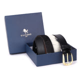 Monza – Monochrome Hair-On Leather Belt